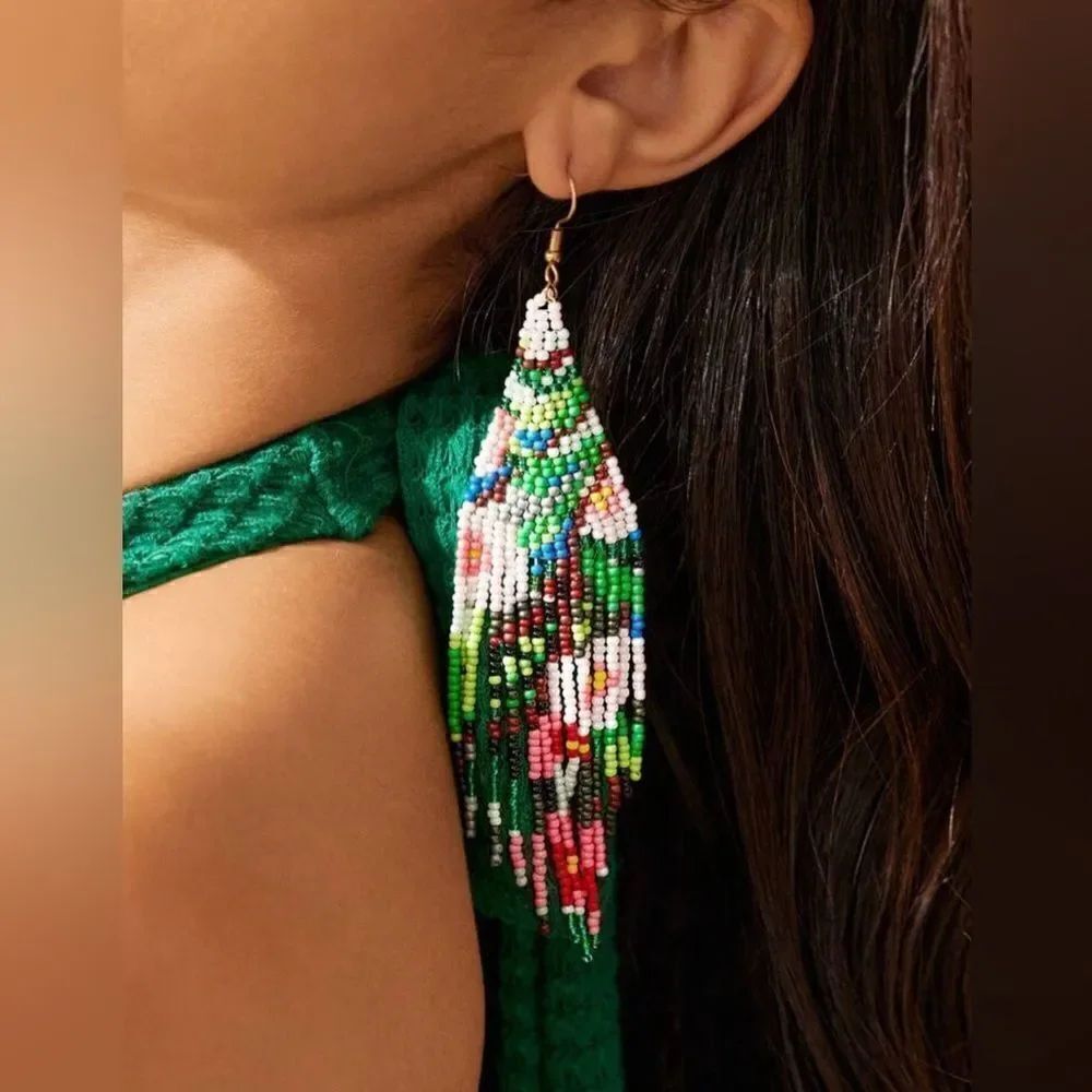 Flower drop earrings M605